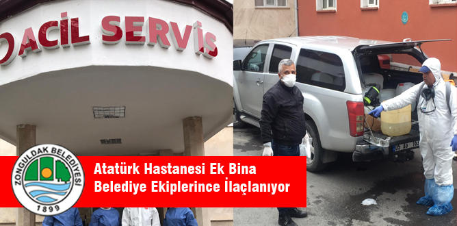 Atatürk Hastanesi Ek Bina Belediye Ekiplerince İlaçlanıyor